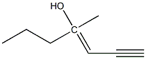 1-乙炔基-2-甲基戊烯-2-醇 结构式