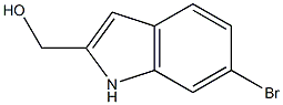 (6-溴-1H-吲哚-2-基)甲醇 结构式