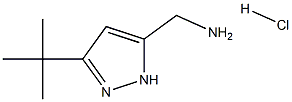 (3-tert-butyl-1H-pyrazol-5-yl)methylamine hydrochloride 结构式