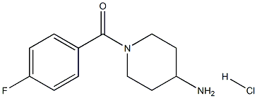1-(4-fluorobenzoyl)piperidin-4-amine hydrochloride 结构式
