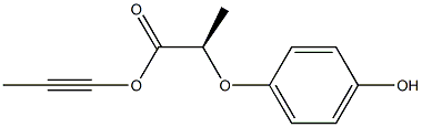 (R)-(+)-2-(4-羟基苯氧基)丙酸炔丙酯 结构式