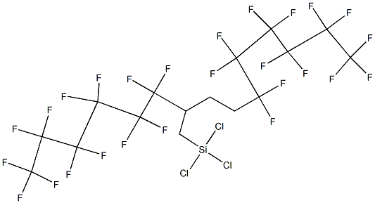 5,5,6,6,7,7,8,8,9,9,10,10,10-tridecafluoro-2-(tridecafluorohexyl)decyltrichlorosilane,95% 结构式