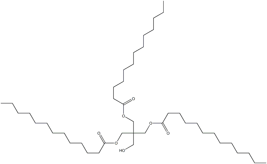Ditridecanoic acid 2-(hydroxymethyl)-2-[(tridecanoyloxy)methyl]-1,3-propanediyl ester 结构式