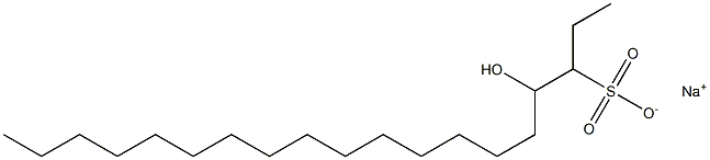 4-Hydroxynonadecane-3-sulfonic acid sodium salt 结构式