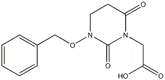 Hexahydro-3-benzyloxy-2,6-dioxo-1-pyrimidineacetic acid 结构式