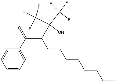 2-(1-Trifluoromethyl-1-hydroxy-2,2,2-trifluoroethyl)-1-phenyl-1-decanone 结构式