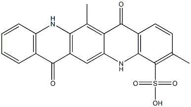 5,7,12,14-Tetrahydro-3,13-dimethyl-7,14-dioxoquino[2,3-b]acridine-4-sulfonic acid 结构式