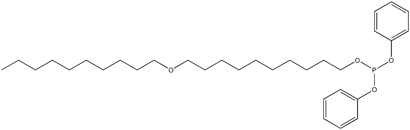 Phosphorous acid 10-(decyloxy)decyldiphenyl ester 结构式