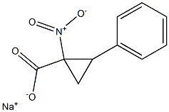 1-Nitro-2-phenylcyclopropanecarboxylic acid sodium salt 结构式