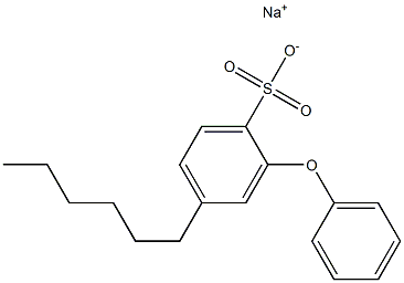 4-Hexyl-2-phenoxybenzenesulfonic acid sodium salt 结构式