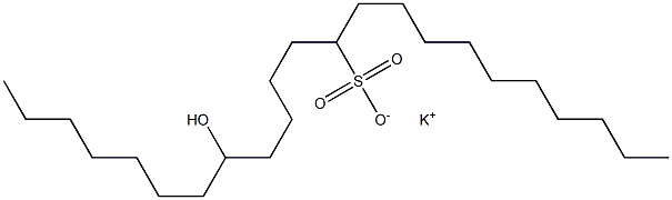 16-Hydroxytricosane-11-sulfonic acid potassium salt 结构式