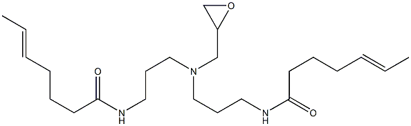 N,N'-[(Oxiran-2-ylmethylimino)bis(3,1-propanediyl)]bis(5-heptenamide) 结构式