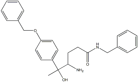 N-Benzyl-4-amino-5-hydroxy-5-[4-(benzyloxy)phenyl]hexanamide 结构式