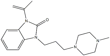 1-[3-(4-Methylpiperazin-1-yl)propyl]-3-(1-methylethenyl)-1H-benzimidazol-2(3H)-one 结构式