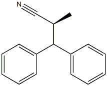 [S,(-)]-3,3-Diphenyl-2-methylpropiononitrile 结构式