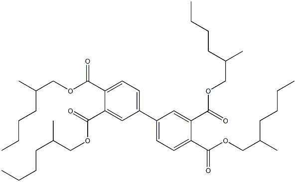1,1'-Biphenyl-3,3',4,4'-tetracarboxylic acid tetra(2-methylhexyl) ester 结构式