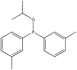 Di(3-methylphenyl)phosphinous acid isopropyl ester 结构式