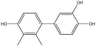 2',3'-Dimethyl-1,1'-biphenyl-3,4,4'-triol 结构式
