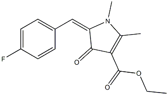 1,2-Dimethyl-4-oxo-5-(4-fluorobenzylidene)-2-pyrroline-3-carboxylic acid ethyl ester 结构式