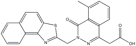 3,4-Dihydro-5-methyl-3-(naphtho[1,2-d]thiazol-2-ylmethyl)-4-oxophthalazine-1-acetic acid 结构式
