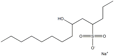 6-Hydroxytetradecane-4-sulfonic acid sodium salt 结构式