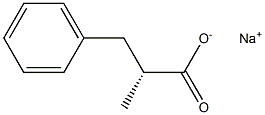 [R,(-)]-2-Benzylpropionic acid sodium salt 结构式