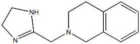 2-[[(1,2,3,4-Tetrahydroisoquinolin)-2-yl]methyl]-4,5-dihydro-1H-imidazole 结构式