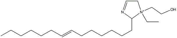 1-Ethyl-1-(2-hydroxyethyl)-2-(7-tetradecenyl)-3-imidazoline-1-ium 结构式