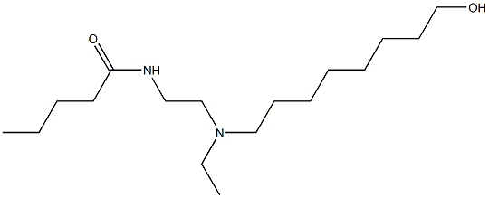 N-[2-[N-Ethyl-N-(8-hydroxyoctyl)amino]ethyl]valeramide 结构式