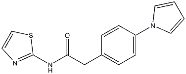 2-[p-(1H-Pyrrol-1-yl)phenyl]-N-(2-thiazolyl)acetamide 结构式