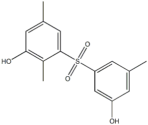 3,3'-Dihydroxy-2,5,5'-trimethyl[sulfonylbisbenzene] 结构式