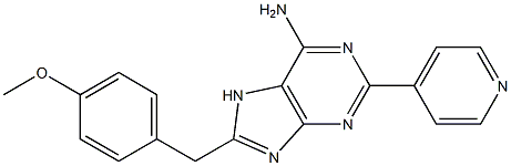 8-(4-Methoxybenzyl)-2-(4-pyridinyl)adenine 结构式