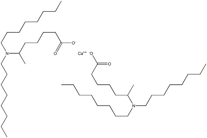 Bis[6-(dioctylamino)heptanoic acid]calcium salt 结构式