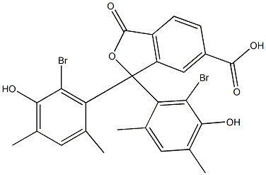 1,1-Bis(6-bromo-5-hydroxy-2,4-dimethylphenyl)-1,3-dihydro-3-oxoisobenzofuran-6-carboxylic acid 结构式