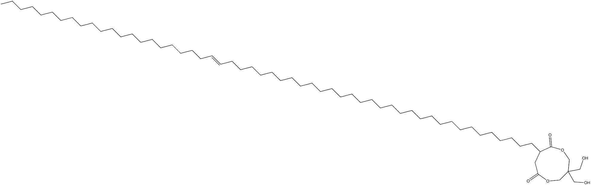 3,3-Bis(hydroxymethyl)-8-(32-tetrapentacontenyl)-1,5-dioxacyclononane-6,9-dione 结构式