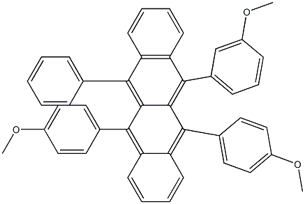 5-(3-Methoxyphenyl)-6,11-bis(4-methoxyphenyl)-12-phenylnaphthacene 结构式