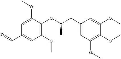 3,5-Dimethoxy-4-[[(R)-3-(3,4,5-trimethoxyphenyl)propan-2-yl]oxy]benzaldehyde 结构式
