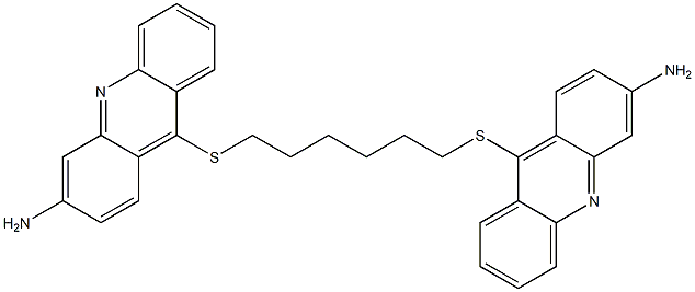 1,6-Bis[(3-amino-9-acridinyl)thio]hexane 结构式