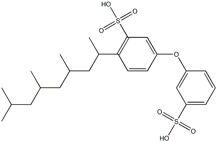 6-(1,3,5,7-Tetramethyloctyl)-[3,3'-oxybisbenzenesulfonic acid] 结构式