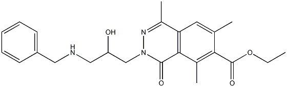 4,6,8-Trimethyl-2-[2-hydroxy-3-(benzylamino)propyl]-1-oxo-1,2-dihydrophthalazine-7-carboxylic acid ethyl ester 结构式