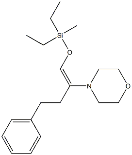 1-Morpholino-1-[[diethyl(methyl)silyl]oxymethylene]-3-phenylpropane 结构式