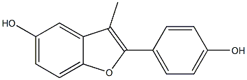 2-(4-Hydroxyphenyl)-3-methylbenzofuran-5-ol 结构式