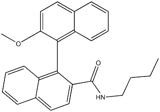 N-Butyl-2'-methoxy[1,1'-binaphthalene]-2-carboxamide 结构式