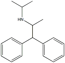 1-Methyl-N-isopropyl-2,2-diphenylethan-1-amine 结构式