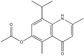 8-Isopropyl-6-acetyloxy-2,5-dimethylquinolin-4(1H)-one 结构式