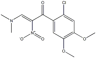 (Z)-2-Nitro-3-(dimethylamino)-1-(2-chloro-4,5-dimethoxyphenyl)-2-propen-1-one 结构式