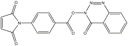 4-[(2,5-Dihydro-2,5-dioxo-1H-pyrrol)-1-yl]benzoic acid [(3,4-dihydro-4-oxo-1,2,3-benzotriazin)-3-yl] ester 结构式