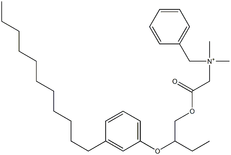 N,N-Dimethyl-N-benzyl-N-[[[2-(3-undecylphenyloxy)butyl]oxycarbonyl]methyl]aminium 结构式