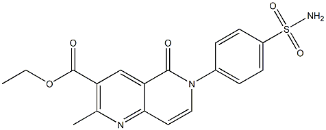 6-(4-Sulfamoylphenyl)-2-methyl-5-oxo-5,6-dihydro-1,6-naphthyridine-3-carboxylic acid ethyl ester 结构式