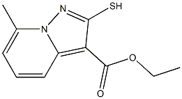 2-Mercapto-7-methylpyrazolo[1,5-a]pyridine-3-carboxylic acid ethyl ester 结构式